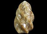 Polished, Brown Calcite Flame #74666-1